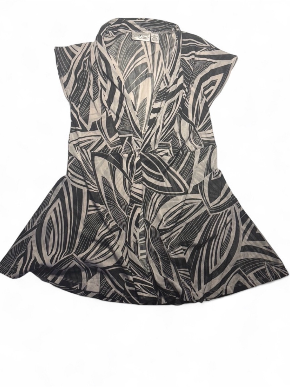 Vintage Mesh Abstract Midi Dress